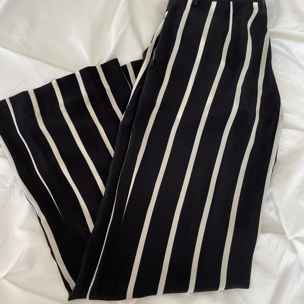 Emilio Pucci Silk Stripe Wide Leg Trouser - Picture 5 of 13